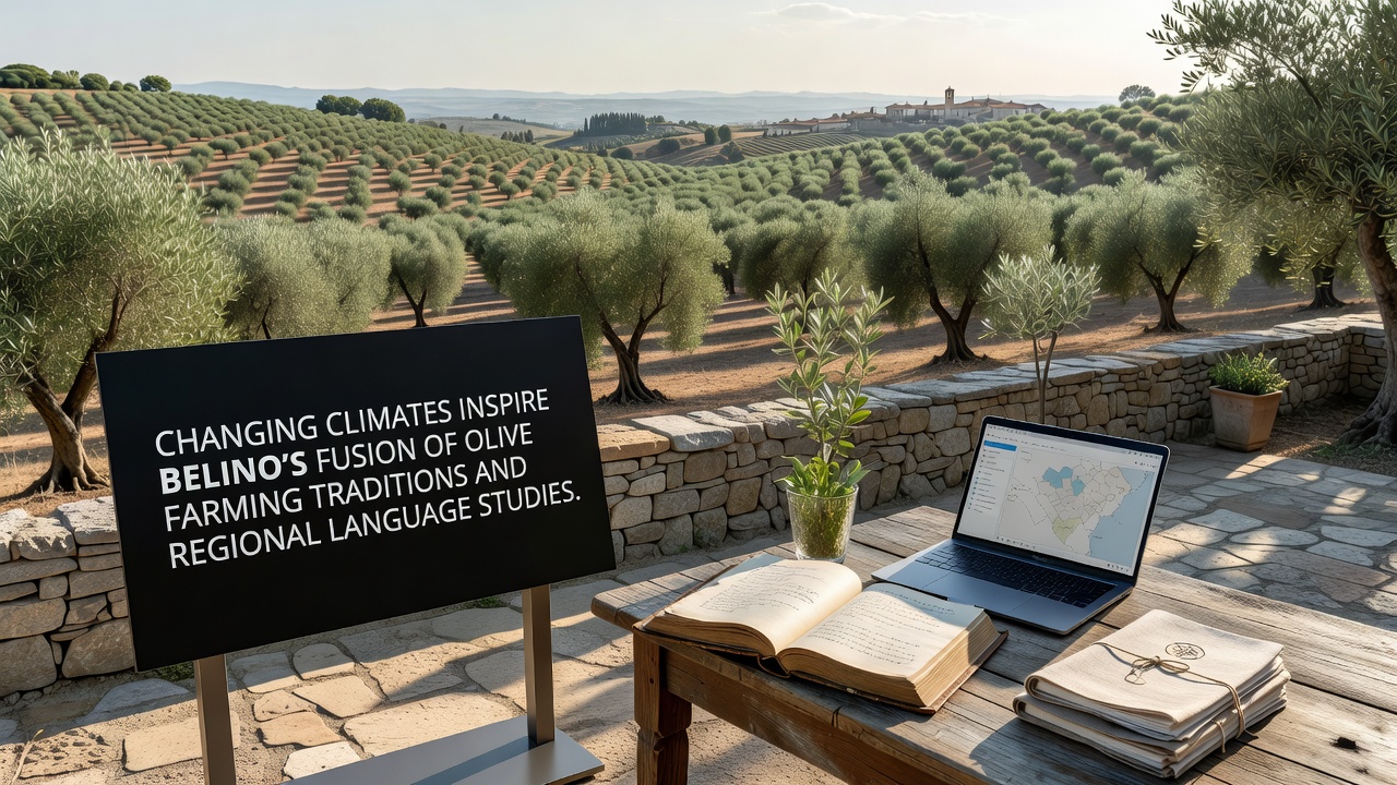 Community workshop in Belino combining olive farmers and language researchers reviewing dialect cards and climate charts